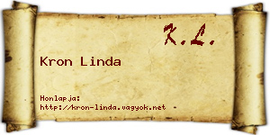 Kron Linda névjegykártya